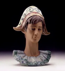 Lladro - Pensive Harlequin Head 1997-99***