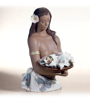 Flowers From Tahiti le1000 2002-04 by Lladro — Porcelain Figurine