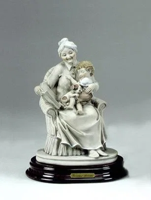 Grandmother With Boy by Giuseppe Armani — Sculpture
