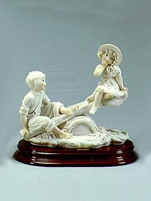 On The See-Saw by Giuseppe Armani — Sculpture