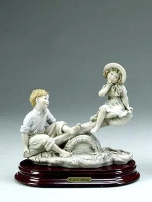 On The See-Saw by Giuseppe Armani — Sculpture