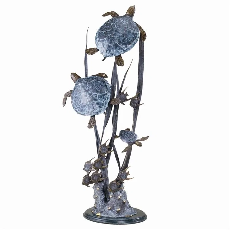 Sea Turtle Trio Seascape by SPI Sculptures — Sculpture