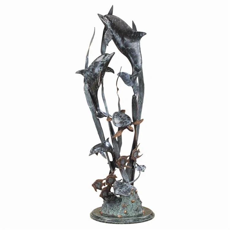Dolphin Seaworld Seascape by SPI Sculptures — Sculpture
