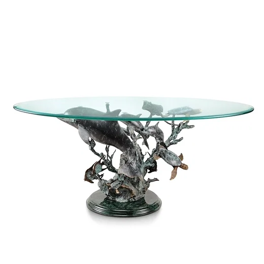 Dolphin Seaworld Coffee Table by SPI Sculptures
