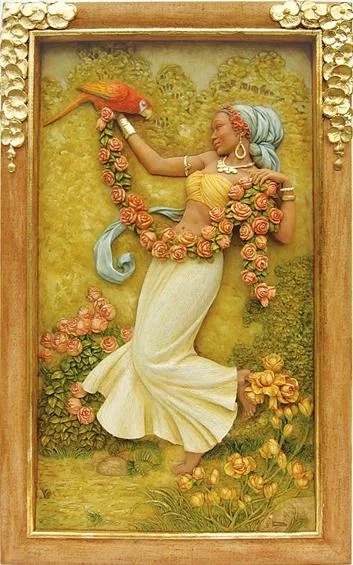 Rose Beauty Relief Wall Panel by Ebony Visions