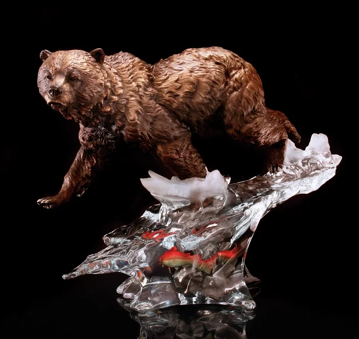 Solitary Hunter Artist Proof by Kitty Cantrell — Mixed Media Sculpture