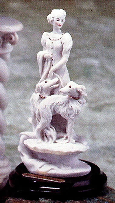 Lady With Dog by Giuseppe Armani — Sculpture