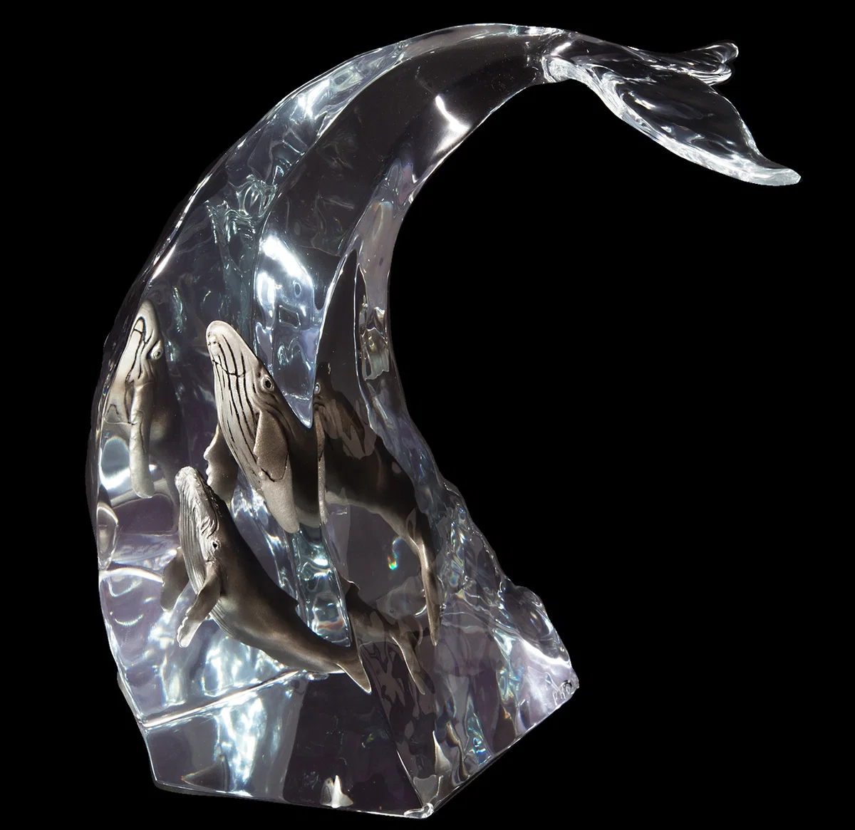 Humpback Dance by Kitty Cantrell — Mixed Media Sculpture