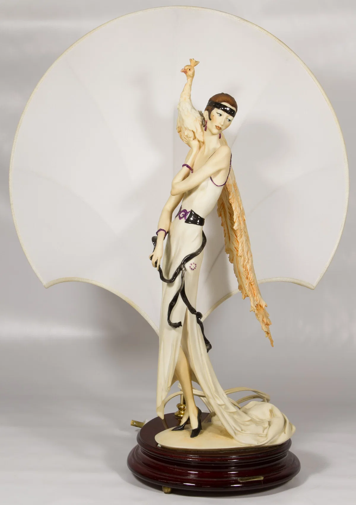 Lady with Peacock by Giuseppe Armani — Sculpture