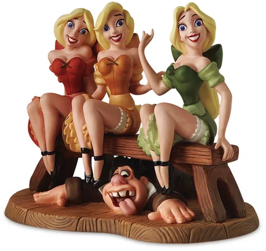 Village Girls And LeFou Sitting Pretty From Beauty and The Beast by WDCC Disney Classics