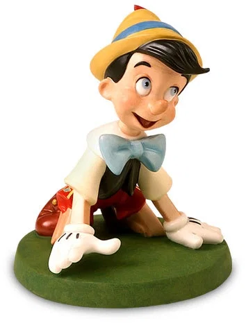 Pinocchio On Pool Table Hes My Conscience Artist Signed by WDCC Disney Classics — Porcelain Figurine