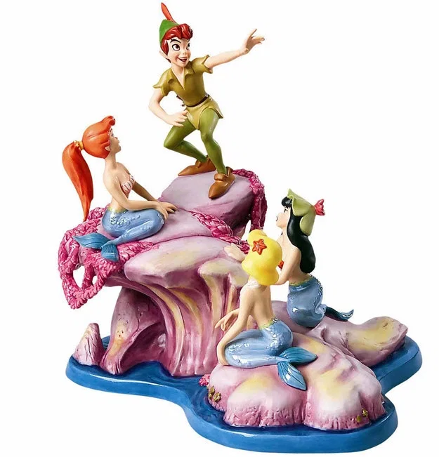 Peter Pan And The Mermaids Spinning A Spellbinding Story by WDCC Disney Classics — Porcelain Figurine