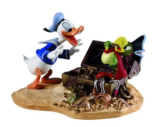 Donald Duck Finds Pirate Gold Donald And Yellow Beak Pirate Gold by WDCC Disney Classics — Porcelain Figurine