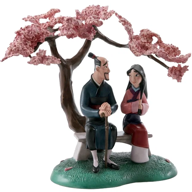 Mulan And Father When It Blooms It Will Be The Most Beautiful Of All by WDCC Disney Classics — Porcelain Figurine