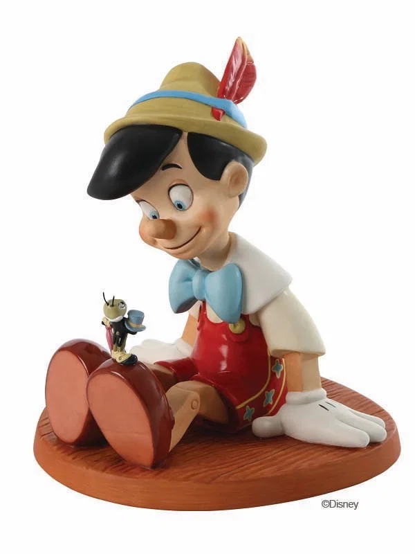 Pinocchio And Jiminy Cricket Anytime You Need Me, You Know, Just Whistle! by WDCC Disney Classics — Porcelain Figurine