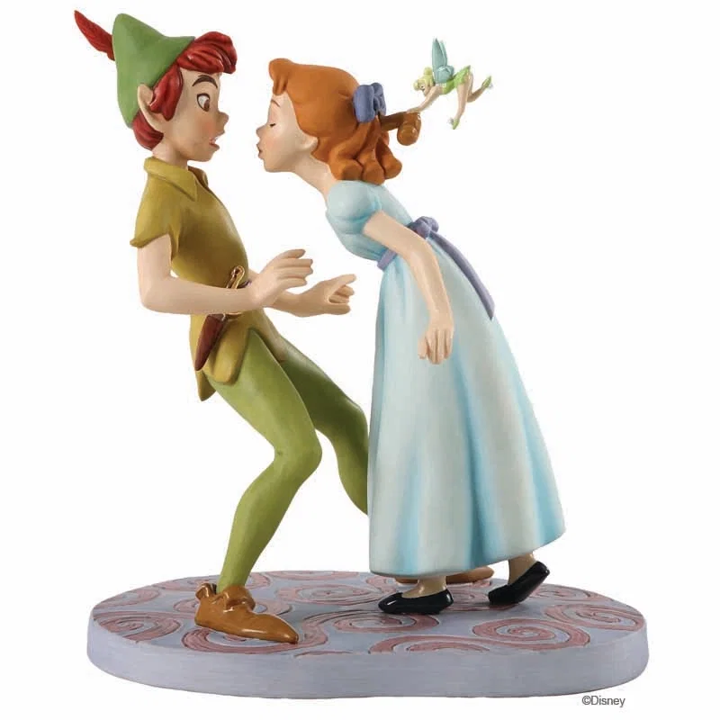 Peter Pan Peter, Wendy And Tinker Bell: I'm So Happy, I Think I'll Give You A Kiss by WDCC Disney Classics — Porcelain Figurine
