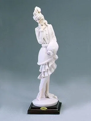 Lady With Muff by Giuseppe Armani — Sculpture
