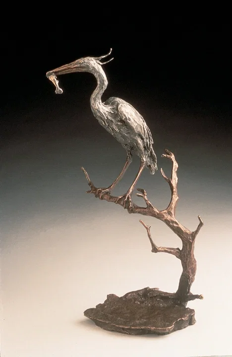 Heron by Mark Hopkins — Bronze Sculpture