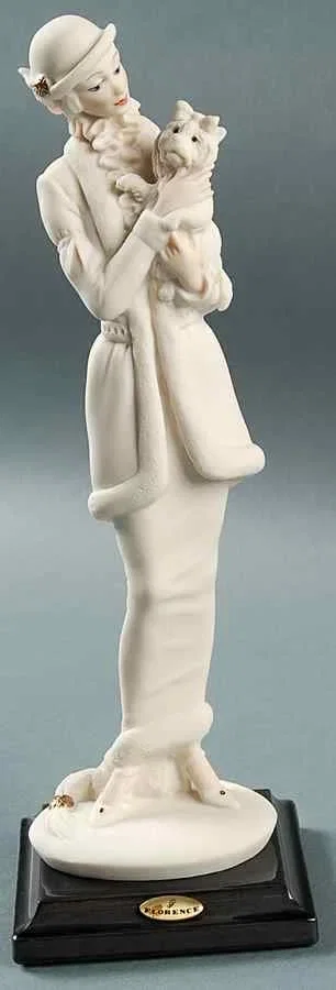 Lady With Dog by Giuseppe Armani — Sculpture