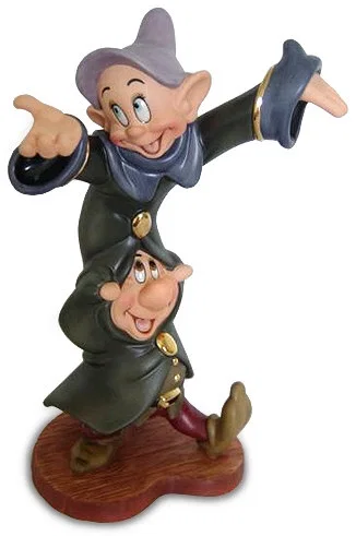 Snow White Dopey And Sneezy Dancing Partners by WDCC Disney Classics