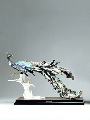 Peacock Lifted Claw by Giuseppe Armani — Sculpture