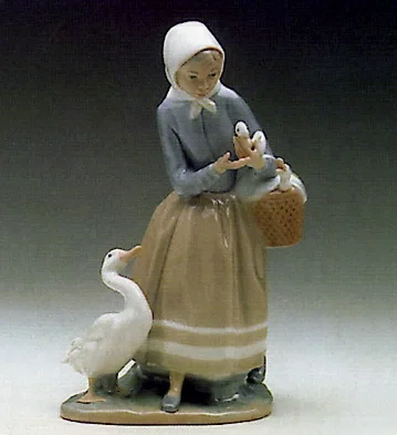Shepherdess With Ducks 1969-93 by Lladro — Porcelain Figurine