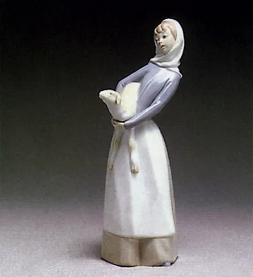 Girl With Lamb 1969-93 by Lladro — Porcelain Figurine