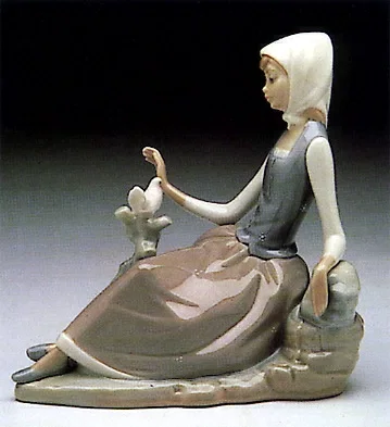 Shepherdess with Dove 1969-93 by Lladro — Porcelain Figurine