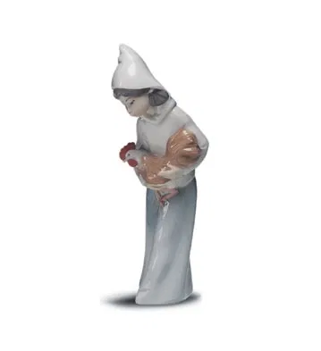 Lladro - Girl with Rooster 1969-01
