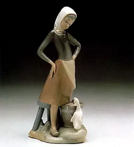 Lladro - Girl With Milk Pail 1970-91