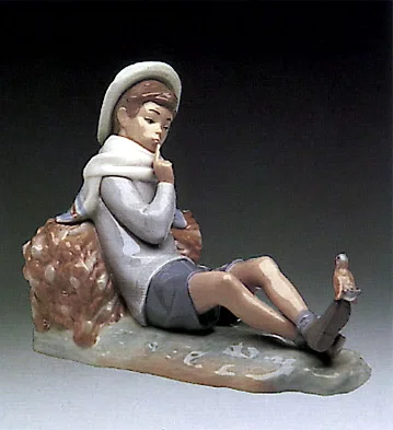 Shepherd With Bird 1970-85 by Lladro — Porcelain Figurine