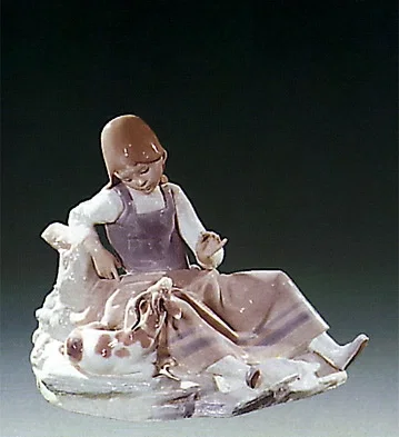 Girl with Goat 1971-78 by Lladro — Porcelain Figurine