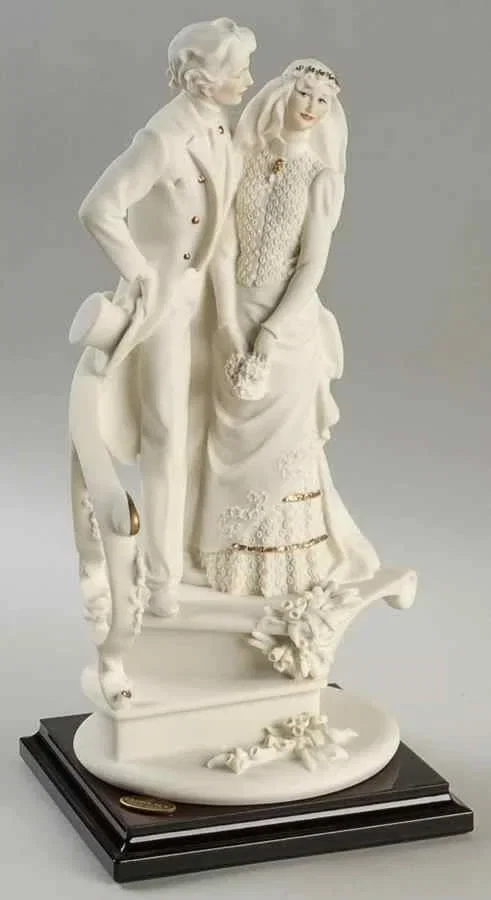Bride And Groom On Stairs by Giuseppe Armani — Sculpture