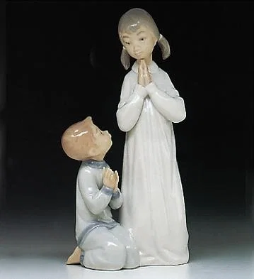 Teaching To Pray 1971-97 by Lladro — Porcelain Figurine