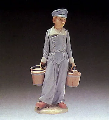 Boy With Pails 1972-88 by Lladro — Porcelain Figurine
