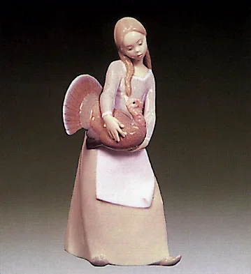 Girl With Turkey 1972-81 by Lladro — Porcelain Figurine