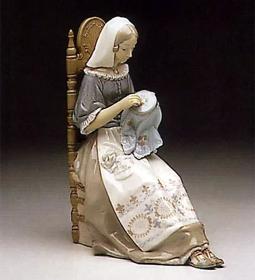 Embroiderer 1974-94 by Lladro — Porcelain Figurine