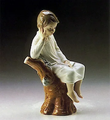 Little Boy Thinking 1974-93 by Lladro — Porcelain Figurine