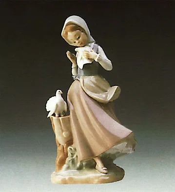 Girl With Pigeons 1974-90 by Lladro — Porcelain Figurine