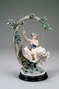 Giuseppe Armani - Young Lady On Swing One Of A Kind Coloration