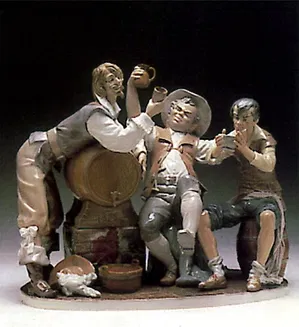 Lladro-Tavern Drinkers 1977-1985