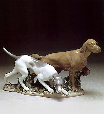 Attentive Dogs 1977-81 by Lladro — Porcelain Figurine