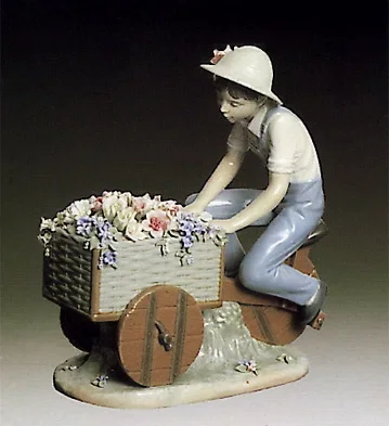 Boy Flower Peddler 1979-85 by Lladro — Porcelain Figurine