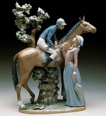 Jockey With Lass 1979-00 by Lladro — Porcelain Figurine