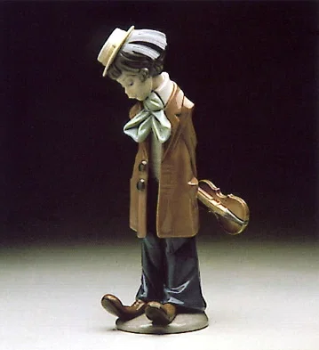 Clown with Violin 1980-85 by Lladro — Porcelain Figurine
