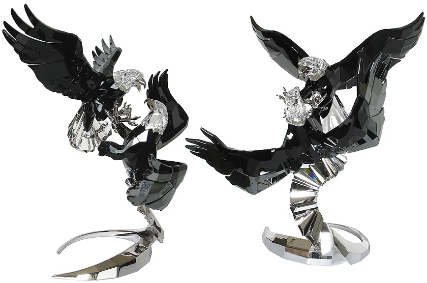 Pair of Bald Eagles Limited Edition by Swarovski Crystal