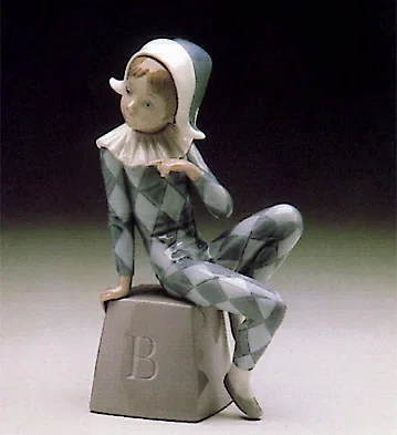 Harlequin Letter B 1980-85 by Lladro — Porcelain Figurine