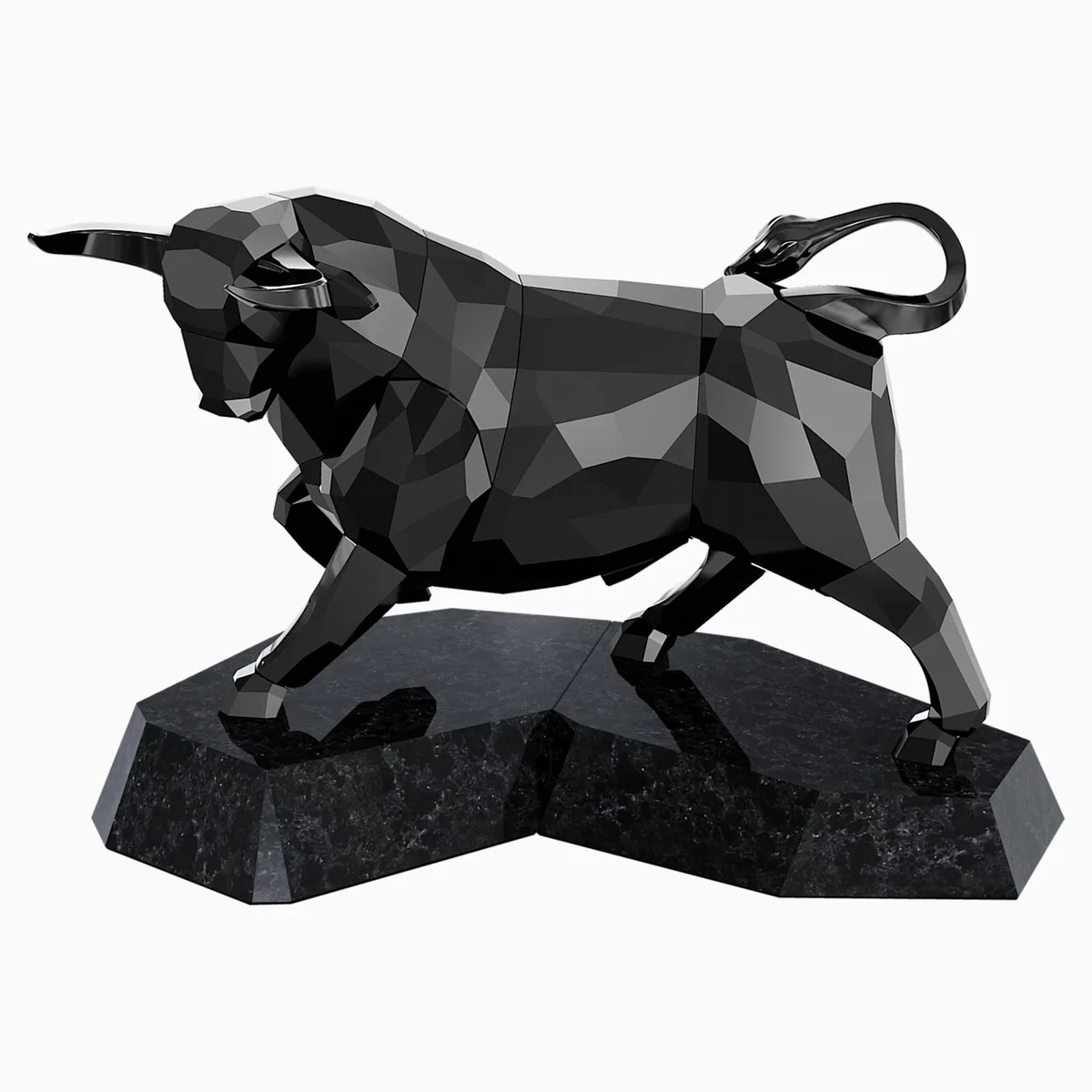 Bull Black by Swarovski Crystal