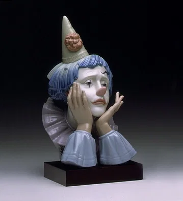 Jester with Base 1982-00 by Lladro — Porcelain Figurine