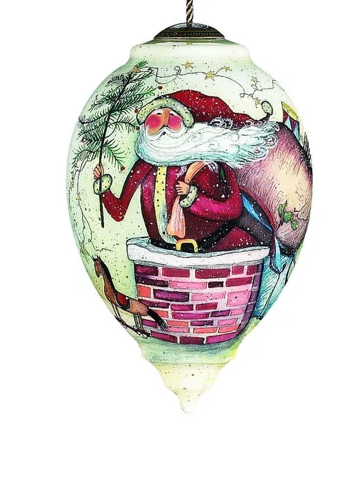 Down the chimney Neqwa Ornament by Susan Winget